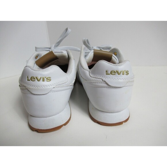 Levis Sneakers Womens Size 8.5 White Gold Running Casual Comfort Tennis Shoes - Picture 10 of 12